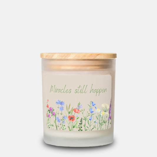 Miracles still happen - Candle Frosted Glass